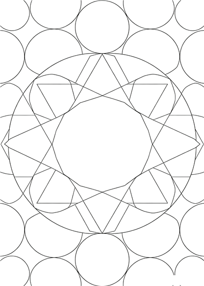 Art Deco coloring page - free printable PDF