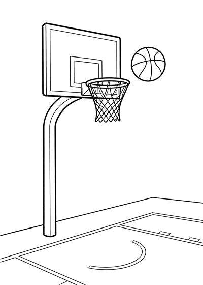 Basketball coloring page