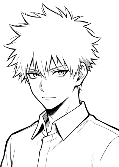 Boy coloring page - free printable PDF
