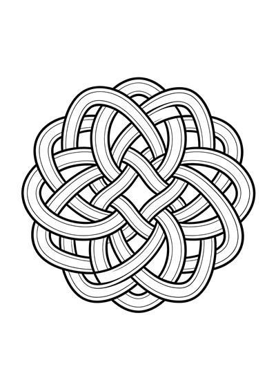 Celtic Knot coloring page - free printable PDF