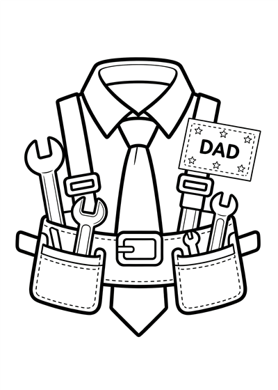 Fathers Day coloring page - free printable PDF
