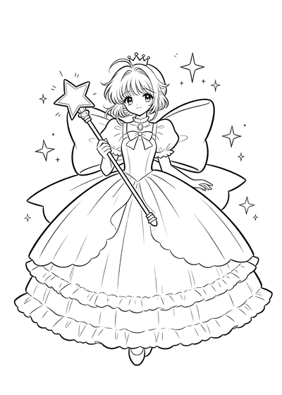 Girl coloring page - free printable PDF