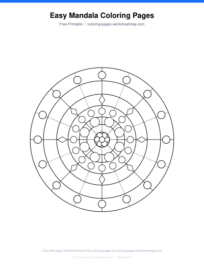 Easy Mandala Coloring Pages