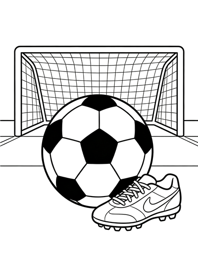 Soccer coloring page