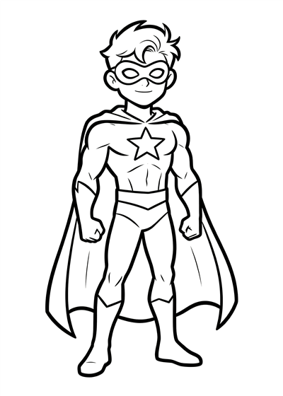 Superhero coloring page