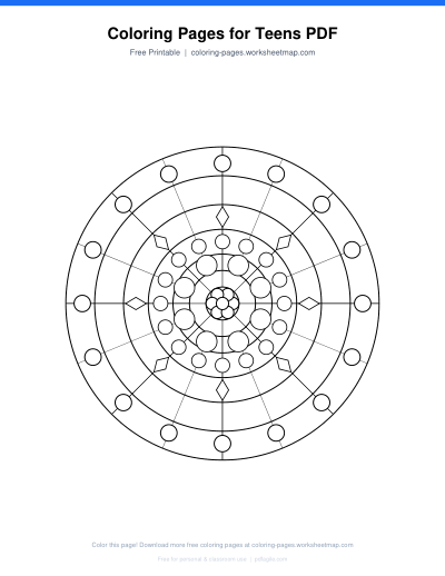 Coloring Pages for Teens PDF