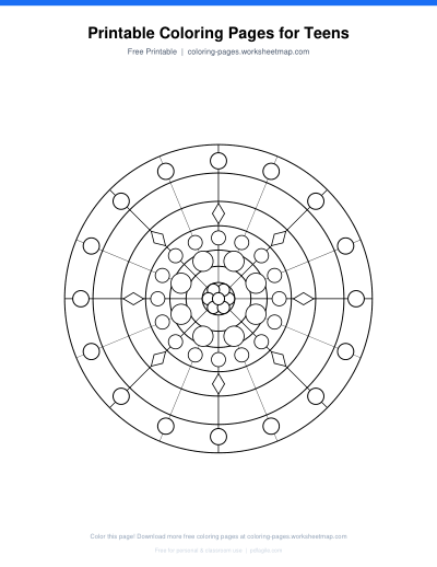 Printable Coloring Pages for Teens