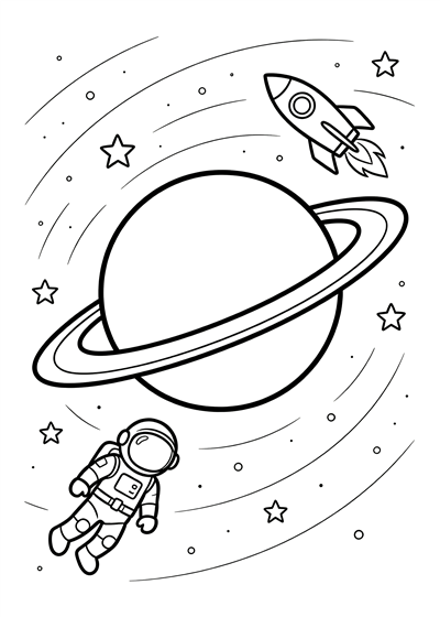 Universal coloring page - free printable PDF